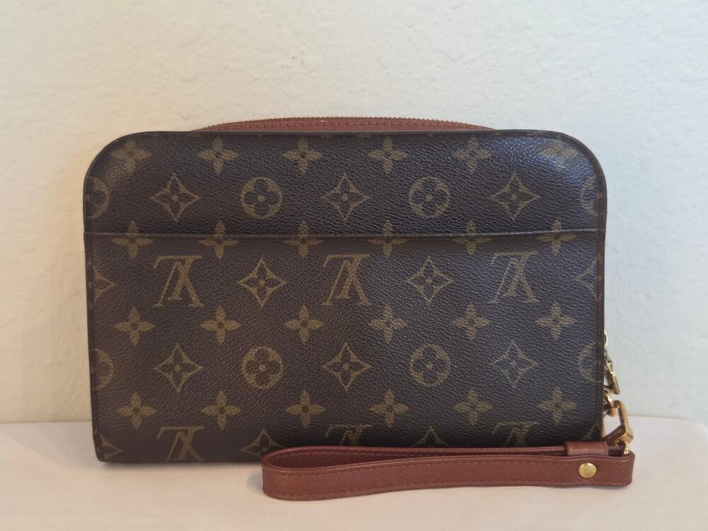 Louis Vuitton Monogram Orsay Clutch Wristlet Pochette AR1020 Made in France 2000